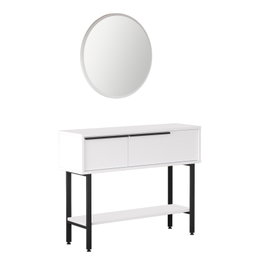 Hanah Home On12-W Aparador Blanco Tablero Partículas Melamina 100x76x29.5 cm